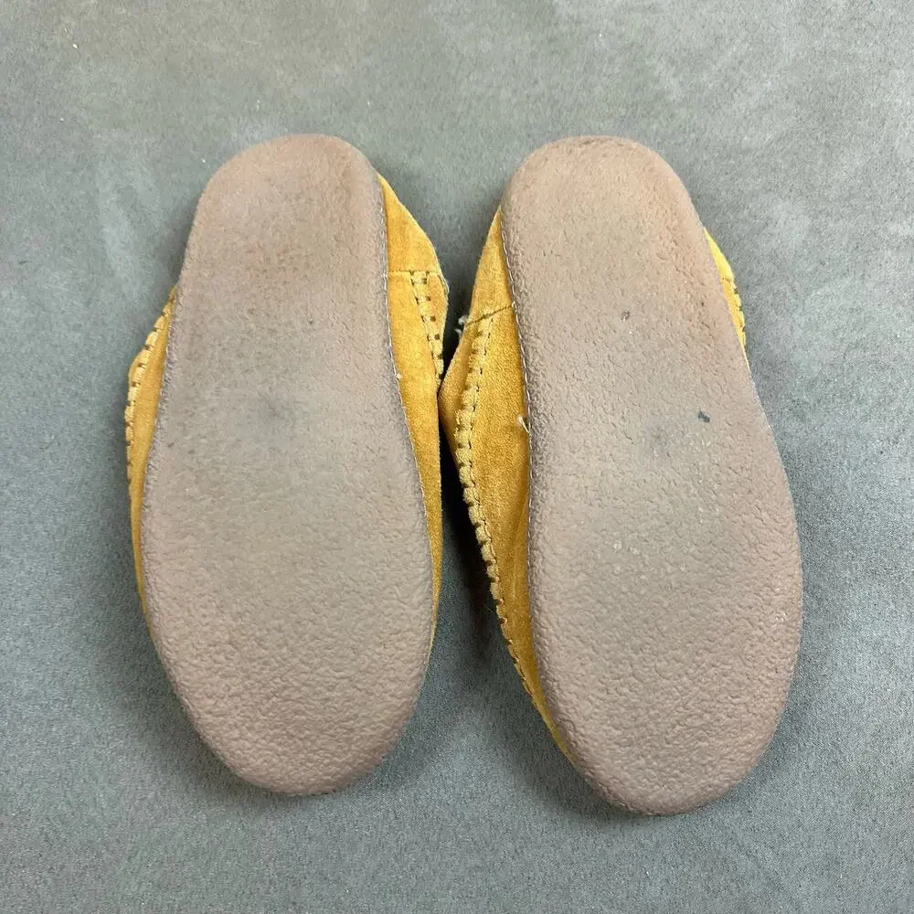 Clarks Leather Suede Baseball Stitch Clog Slipper Slip-On Round Toe Tan Men 11M